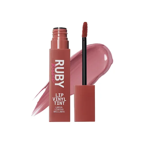 Vista 18 de Ruby Kisses Tinte de vinilo labial – Lápiz labial líquido de alto pigmento, a prueba de transferencia, a prueba de manchas, brillo satinado suave