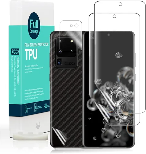 Vista 9 de Ibywind Protector de pantalla para SamSung Galaxy S20 FE 4G/5G [2 unidades], vidrio templado de dureza 9H, con 1 protector de lente de cámara, 1