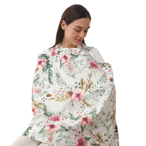 Vista 10 de Insular Funda de lactancia para lactancia materna, funda de alimentación infantil, delantal de algodón transpirable para privacidad, begonia rosa