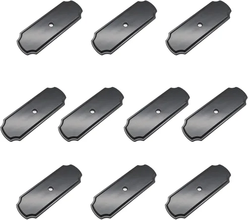 Vista 8 de Paquete de 10 placas traseras para pomos de gabinete, 4.7 pulgadas de largo y 0.9 pulgadas de ancho, placas traseras de aleación de zinc para pomos