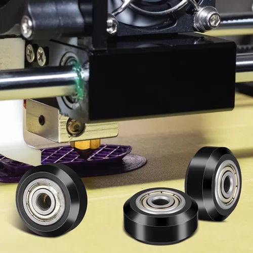 Vista 6 de Honoson 16 unidades de ruedas de impresora 3D, ruedas de polea POM, rodamiento lineal de polea de plástico 625zz, compatible con Creality CR10