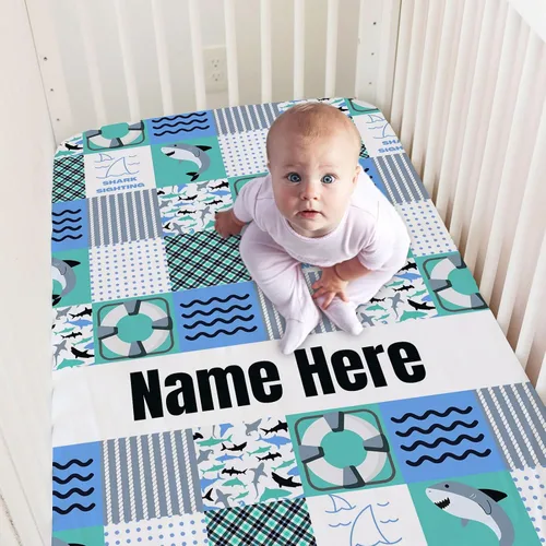 Vista 11 de Sábanas personalizadas para cuna de bebé con nombre, sábanas ajustadas personalizadas para cuna para bebés, juegos de ropa de cama de bebé, sábanas