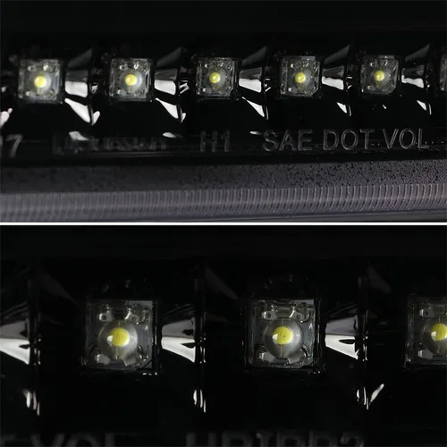 Vista 9 de SPEC-D TUNING Faros Delanteros Proyectores Negro Azabache con Tira LED y Señal de Giro LED Compatible con Ford Ranger 2001-2011, Par de Faros