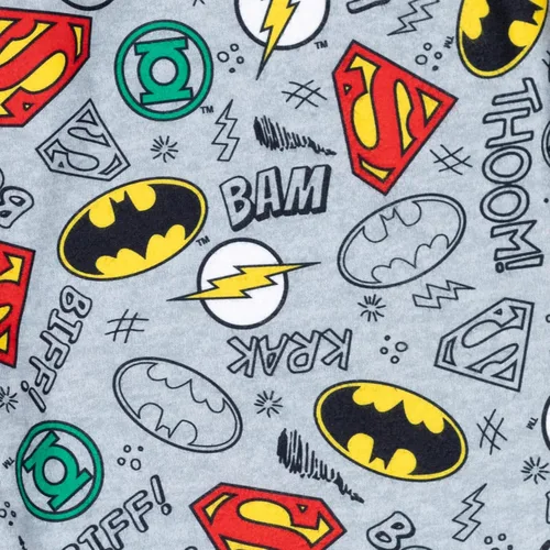 Vista 2 de DC Comics Justice League The Flash Batman Superman - Pantalones de pijama para niños pequeños a grandes