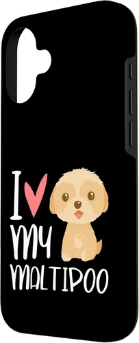 Vista 2 de iPhone 16 Maltipoo Dog Lover Hybrid Multipoo Breeder Heart Fur Parent Case