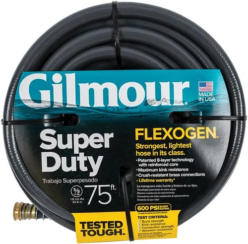 Vista 7 de Manguera Gilmour Flexogen 10058050, de 8 capas, 58 pulgadas por 50 pies, gris, Verde azulado