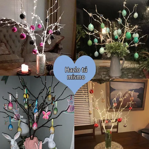 Vista 7 de Fudios Rama Iluminada Enchufable con Temporizador Ramas de Sauce con Luces de Hadas para Florero Ramita de 32 Pulgadas 150 LED Decoración de Fiestas