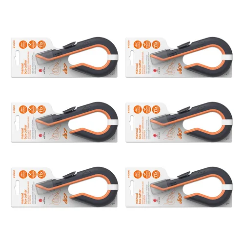 Vista 8 de Corte de caja Slice, cuchillo utilitario de potencia industrial, cuchilla de cerámica segura que dura 11 veces más que la de metal, color salvia, 1