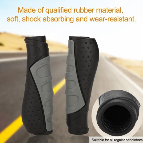 Vista 2 de Dioche Agarres de manillar, antideslizante, ergonómico, cómodo, protector de empuñaduras de goma suave a prueba de golpes, accesorios de ciclismo