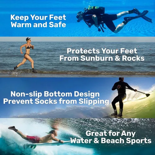 Vista 4 de H2ODYSSEY Calcetines de buceo de neopreno de 0.197 in - Calcetines de agua con tobillo alto para una protección extendida