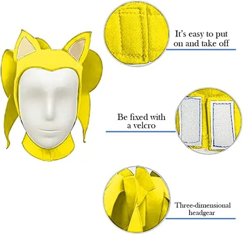Vista 3 de Woksep Disfraz de erizo con guantes para disfraz de Halloween para niños