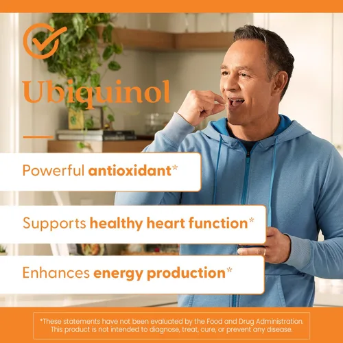 Vista 6 de Doctor's Best Ubiquinol con Kaneka QH, sin OMG, sin gluten ni soja, salud cardíaca, 50 mg, 90