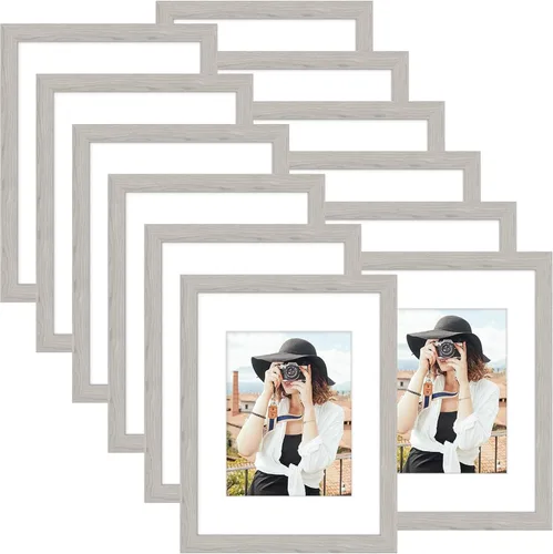 Vista 37 de Picrit - Juego de 12 portarretratos de 4 x 6 pulgadas, para fotos de 3.5 x 5 con paspartú o 4 x 6 pulgadas sin paspartú, marcos para colgar