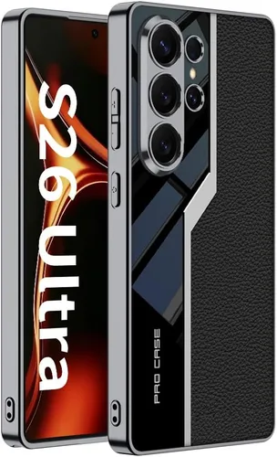 Vista 22 de Lunivop Para Samsung Galaxy S24 Ultra Funda TPU Marco y Volver PU Cubierta de cuero Funda de silicona delgada para S 24 Ultra 6.8 '' 5G 2024 a