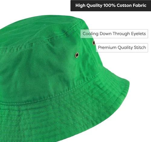 Vista 5 de The Hat Depot - Sombrero unisex, 100% algodón, 300N, fácil de guardar para viajar, playa y verano