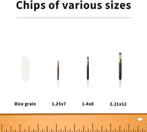 Vista 2 de 2 paquetes, microchips para mascotas ISENVO de 1,25x7mm, 134,2khz, chip de implante animal de registro, microchip FDX-B para identificación