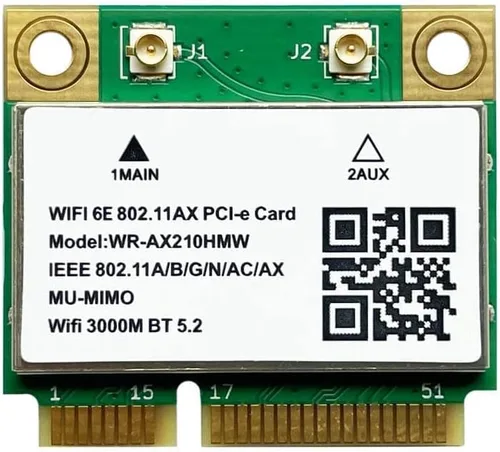 Vista 15 de Adaptador WiFi 6 AX200 Tarjeta WiFi 802.11ax M.2 de doble banda para PC Hasta 2.4 Gbps Sin vPro Compatible con Bluetooth 5.2 e Intel, AMD