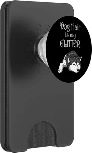 Vista 7 de Dog Hair Is My Glitter Siberian Husky - PopSockets Grip and Stand for Phones and Tablets