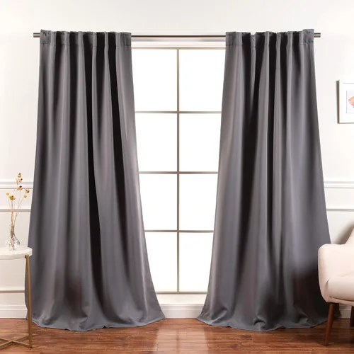Vista 9 de Best Home Fashion Paneles de cortinas opacas de alta calidad, con aislamiento térmico sólido, cortinas opacas para tratamiento de ventanas