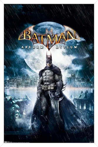 Vista 13 de Trends International DC Comics VIdeo Game - Arkham Asylum - Póster de pared de arte clave, 14.725 x 22.375 pulgadas, versión enmarcada de madera