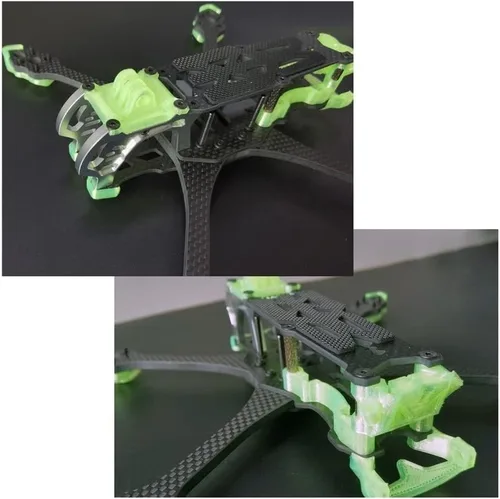 Vista 2 de Accesorios para drones RC MARK5 de 5 pulgadas FPV Marco de fibra de carbono 8.858 in distancia entre ejes con brazo de 0.197 in para FPV Freestyle