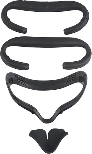 Vista 2 de Vr Face Pad Replacement for vr Oculus Quest 2 Fitness Facial Interface Bracket with Comfortable Leather Foam Face Pad Replacement, Lens Cover, Nose