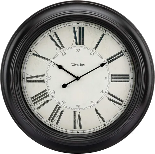 Vista 6 de Westclox Reloj de pared tradicional de 20 pulgadas, funciona con pilas, para sala de estar, dormitorio, oficina, regalo ideal para inauguración