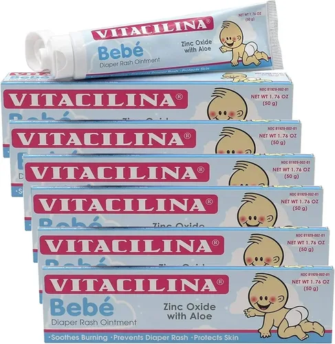 Vista 4 de Vitacilina Bebe Diaper Rash Ungüento 1.76 onzas. Paquete de 3