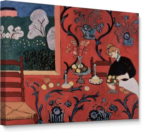 Vista 28 de Niwo ART - Montañas y mar, serie de pinturas más famosas del mundo, lienzo de pared para decoración del hogar, envoltura de galería, estirado