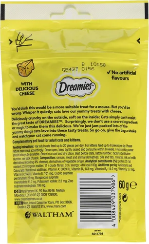Vista 2 de Dreamies Golosinas para gatos 60G (Sabor: queso)