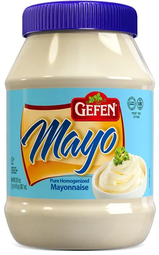Vista 4 de Gefen Mayonesa rica y cremosa, 30 onzas (paquete de 3) Sin jarabe de maíz Sin soja Gran sabor y consistencia Certificado Kosher para Pascua