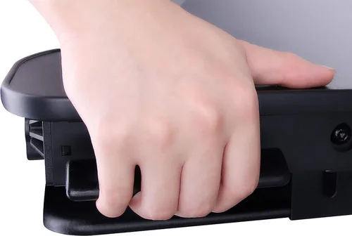 Vista 10 de Rocelco - Convertidor de escritorio para trabajar de pie con altura ajustable de 32 pulgadas - Bandeja retráctil deslizable - Elevador de monitor