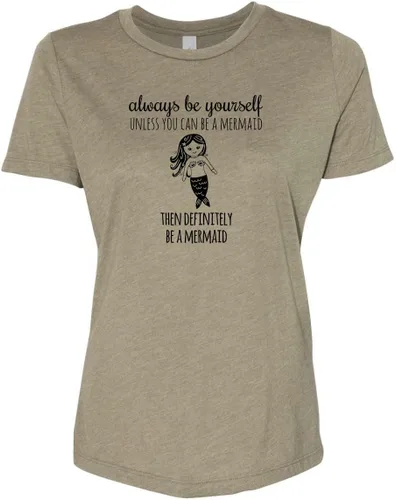 Vista 18 de Cute Women's Screen Printed Crew Neck Tee, Shirts With Sayings, Dusty Blue or Olive