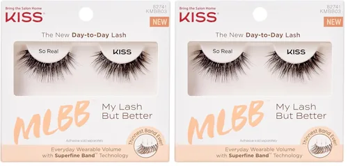 Vista 18 de KISS My Lash But Better, Pestañas Postizas, 'Tan Real', 12mm, Incluye 1 Par De Pestañas, Fácil De Aplicar, Racimos De Pestañas Reutilizables