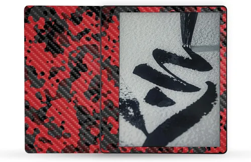 Vista 47 de MightySkins - Skin de fibra de carbono compatible con Amazon Kindle Scribe (2022) - Andrómeda Acabado de fibra de carbono texturizado protector