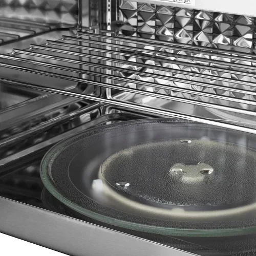 Vista 7 de ZLINE - Horno microondas de convección en acero inoxidable negro con mango tradicional y sensor de cocción