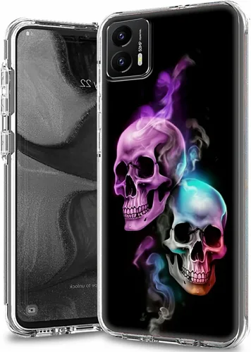 Vista 18 de Funda transparente para Motorola Moto G 5G 2023 con patrón de ciervo de bandera estadounidense para mujeres y hombres, doble capa híbrida de TPU