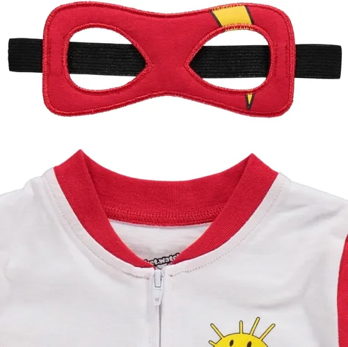 Vista 6 de RYAN'S WORLD Red Titan - Disfraz de bebé con cremallera para bebé a niño grande