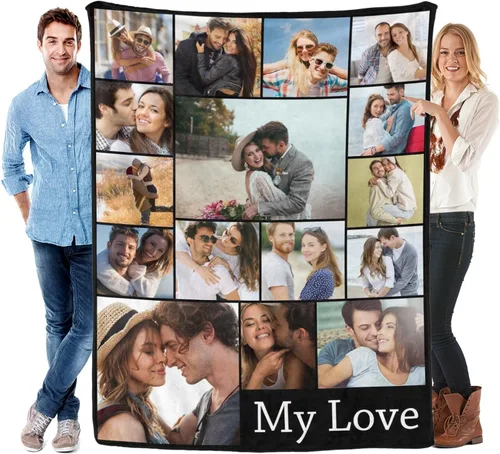 Vista 16 de Regalos para papá, manta de regalo personalizada con imagen, manta personalizada para el Día del Padre con foto, manta personalizada de cumpleaños