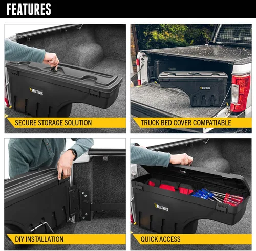 Vista 3 de RealTruck Undercover SwingCase - Caja de almacenamiento para caja de camioneta SC404D Compatible con Toyota Tundra 2023-2025