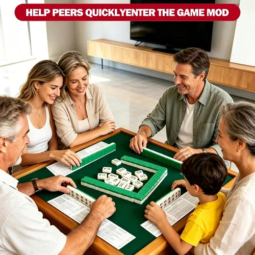 Vista 6 de Mahjong Rule Cards versión 2026 - Impresión grande y fácil de leer, paquete de 4 (rojo)