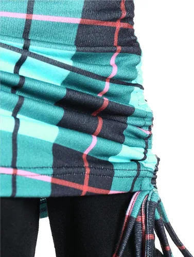 Vista 5 de Vestidos de mujer 2023 con cuello convertible, a rayas, acampanado, manga larga, vestidos de primavera 2022