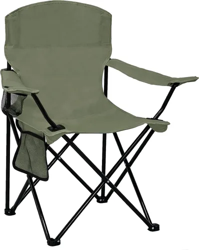 Vista 11 de Silla plegable para acampar con portavasos y bolsa de almacenamiento lateral, capacidad de 300 libras, ligera, respaldo alto, portátil para playa