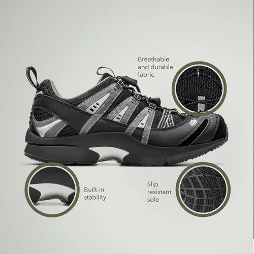 Vista 8 de Zapatillas deportivas para hombre en negro by Dr. Comfort Gris
