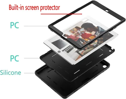 Vista 5 de Funda para iPad de 9ª/8ª/7ª generación Funda de 10,2 pulgadas con protector de pantalla integrado modelo MYLF2LL/A MYLD2LL/A MYLC2LL/A MYN32LL/A
