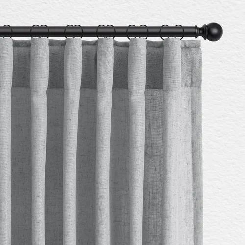 Vista 35 de Jowels Natural Linen Curtains 96 Inches Long 2 Panels for Living Room