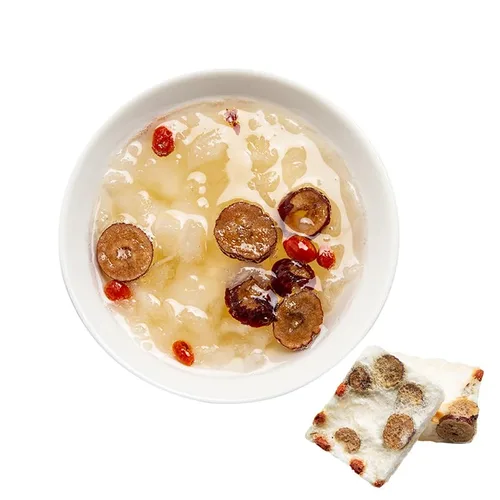 Vista 2 de Zercumm Tremella liofilizada, una especie de hongo blanco semitransparente rojo dátiles Wolfberries Soup Instant 8 G/bolsa * 20 bolsas