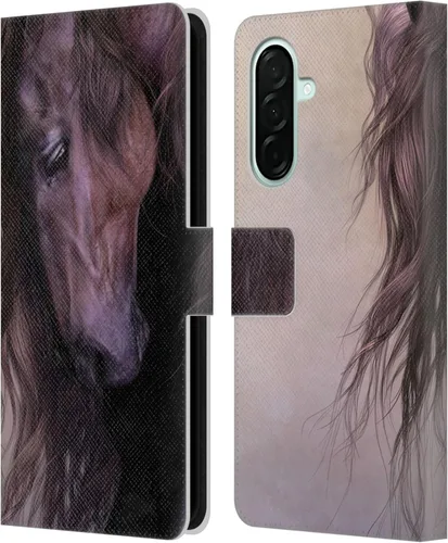 Vista 252 de Head Case Designs Officially Licensed Laurie Prindle A Morgan Christmas Western Stallion Leather Wallet Case Compatible with Samsung Galaxy A07 4G