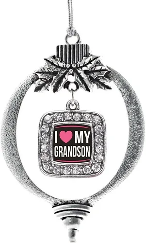 Vista 226 de Inspired Silver - Bon Voyage Cruise Ship Charm Ornamento – Adornos navideños cuadrados de plata con joyas de circonita cúbica