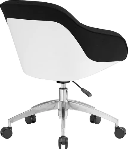 Vista 6 de Techni Mobili Silla de trabajo tapizada con soporte lumbar, silla de oficina de altura ajustable con control de inclinación y giro de 360 grados